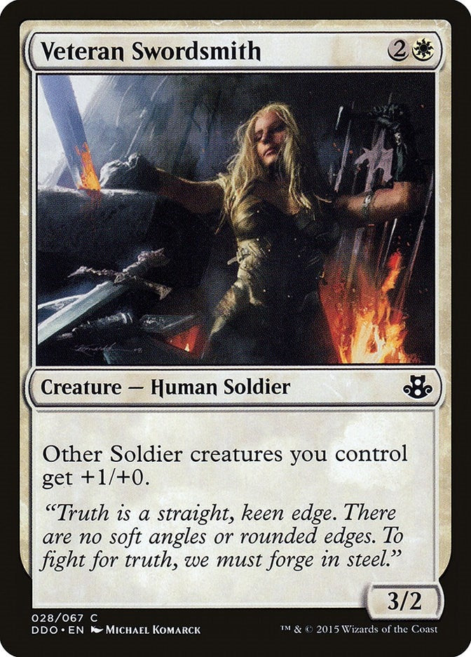 Image for Veteran Swordsmith (Duel Decks: Elspeth vs. Kiora) (28) - Magic: The Gathering