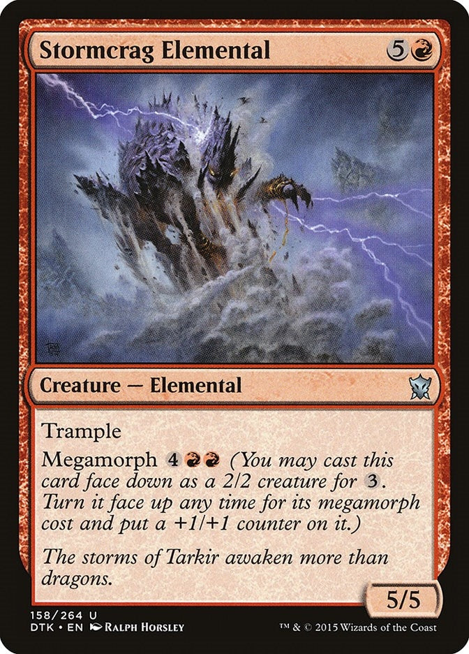 Image for Stormcrag Elemental (Dragons of Tarkir) (158) - Magic: The Gathering