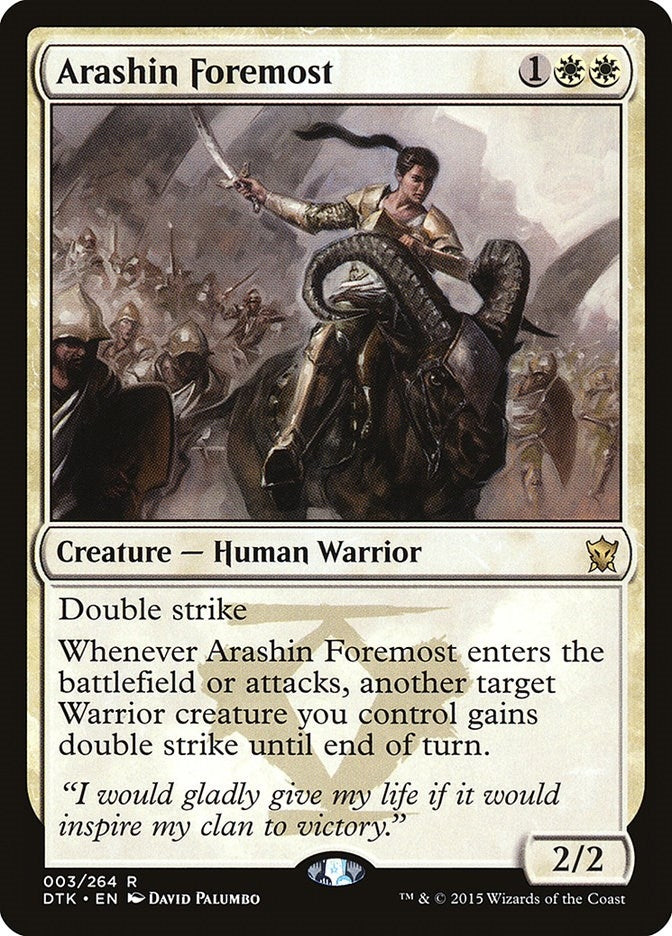 Image for Arashin Foremost (Dragons of Tarkir) (3) - Magic: The Gathering