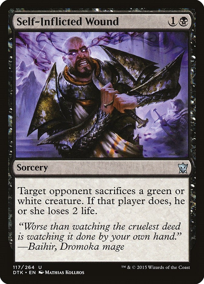 Image for Self-Inflicted Wound (Dragons of Tarkir) (117) - Magic: The Gathering