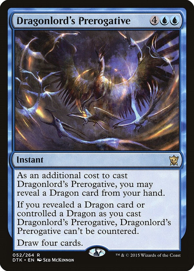 Image for Dragonlord's Prerogative (Dragons of Tarkir) (52) - Magic: The Gathering