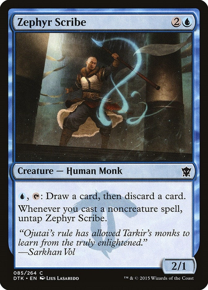 Image for Zephyr Scribe (Dragons of Tarkir) (85) - Magic: The Gathering
