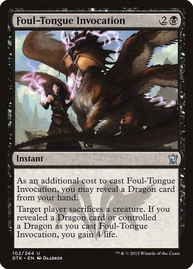 Image for Foul-Tongue Invocation (Dragons of Tarkir) (102) - Magic: The Gathering