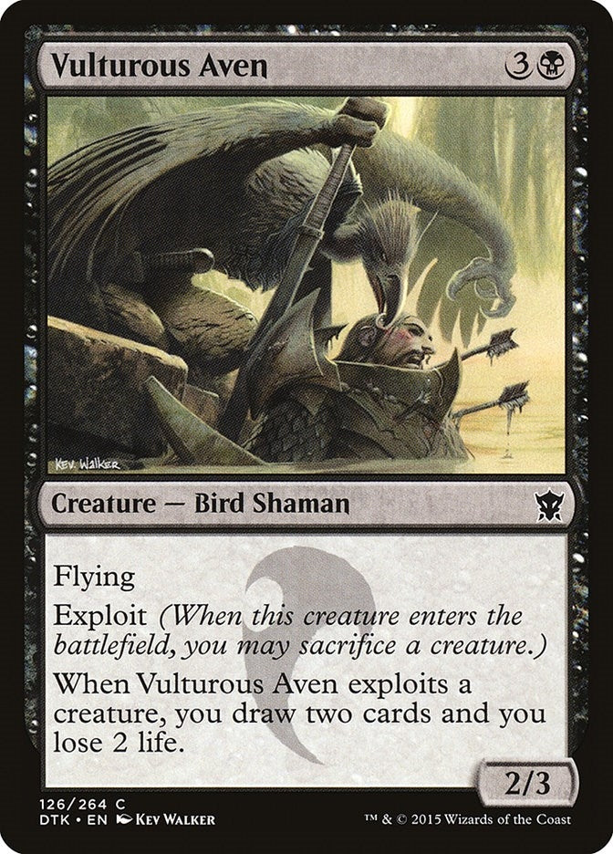 Image for Vulturous Aven (Dragons of Tarkir) (126) - Magic: The Gathering