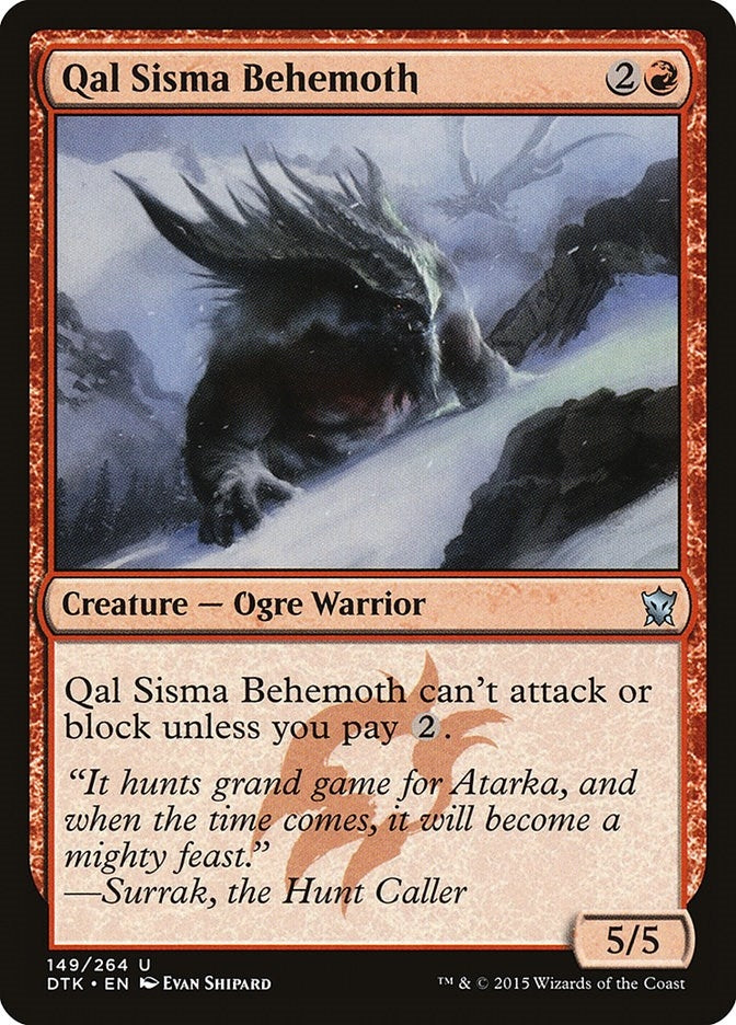 Image for Qal Sisma Behemoth (Dragons of Tarkir) (149) - Magic: The Gathering