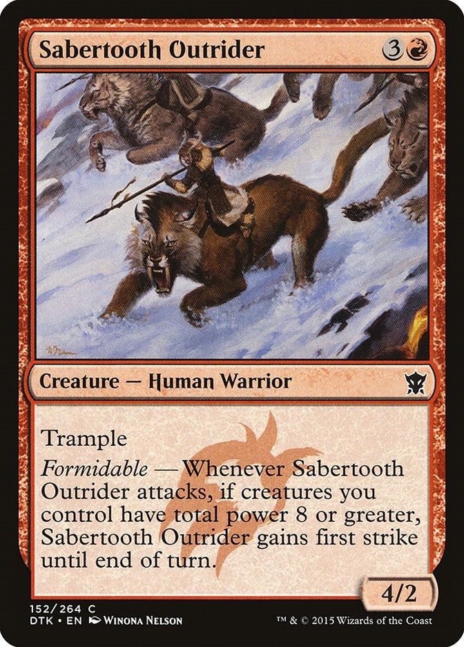 Image for Sabertooth Outrider (Dragons of Tarkir) (152) - Magic: The Gathering