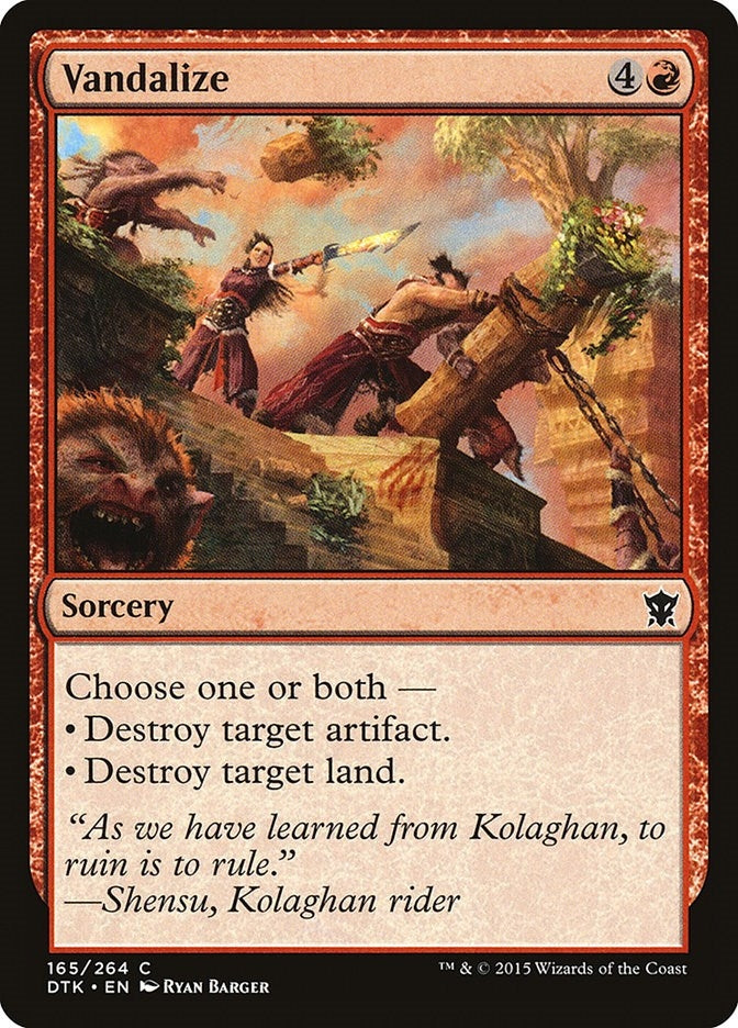 Image for Vandalize (Dragons of Tarkir) (165) - Magic: The Gathering