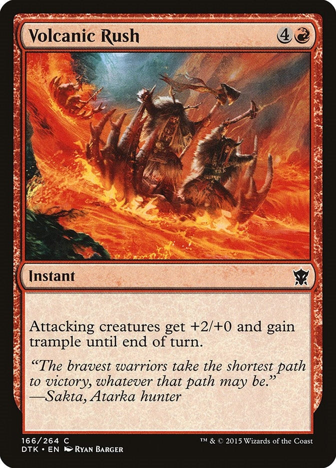 Image for Volcanic Rush (Dragons of Tarkir) (166) - Magic: The Gathering