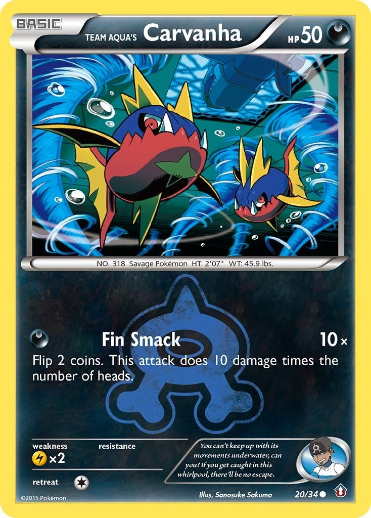 Image for Team Aqua's Carvanha (Double Crisis) (20/34) - Pokemon