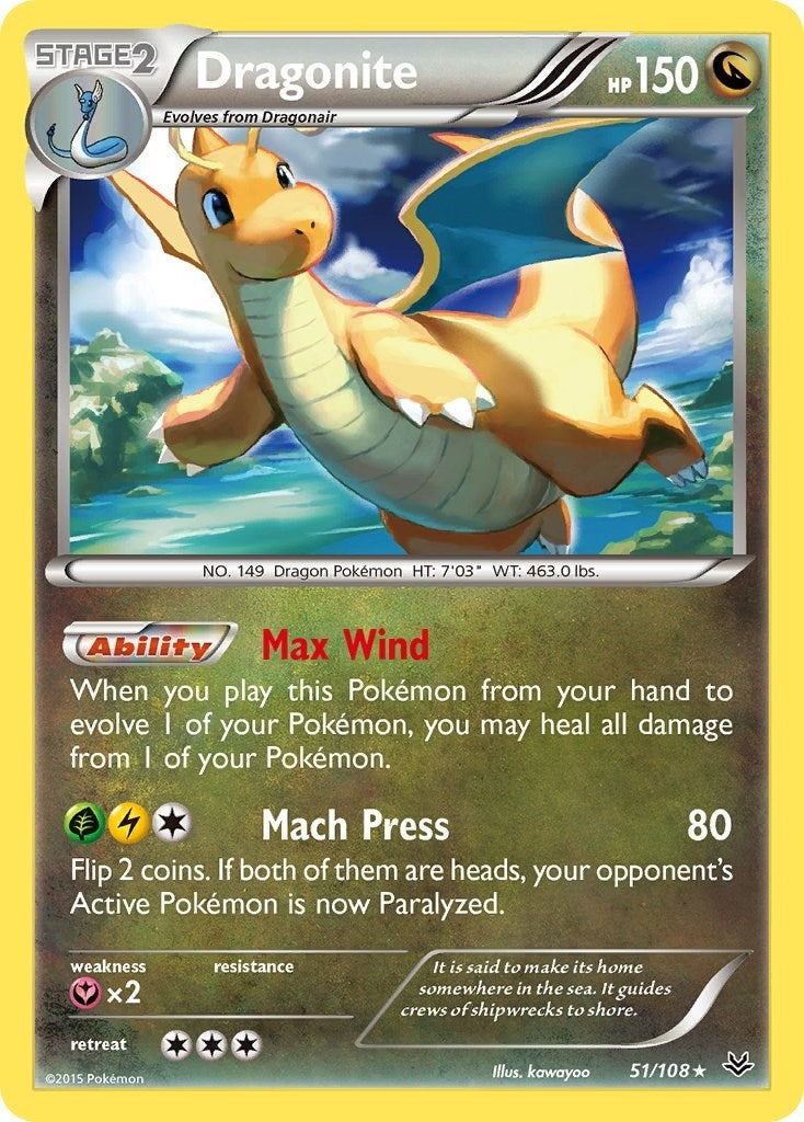 Image for Dragonite (51) (XY - Roaring Skies) (51/108) - Pokemon