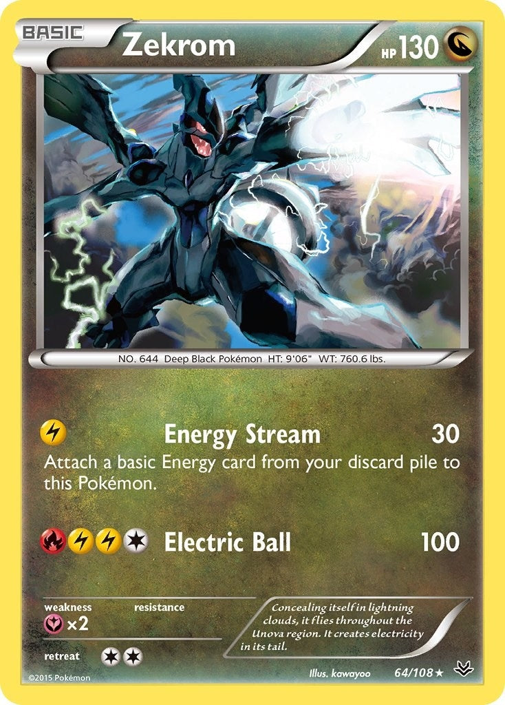 Image for Zekrom (XY - Roaring Skies) (64/108) - Pokemon