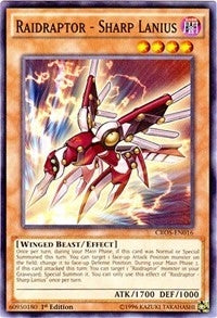 Image for Raidraptor - Sharp Lanius (Crossed Souls) (CROS-EN016) - YuGiOh