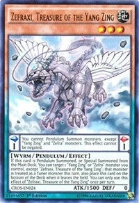 Image for Zefraxi, Treasure of the Yang Zing (Crossed Souls) (CROS-EN024) - YuGiOh