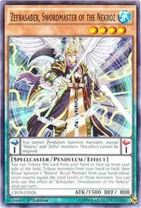 Image for Zefrasaber, Swordmaster of the Nekroz (Crossed Souls) (CROS-EN026) - YuGiOh