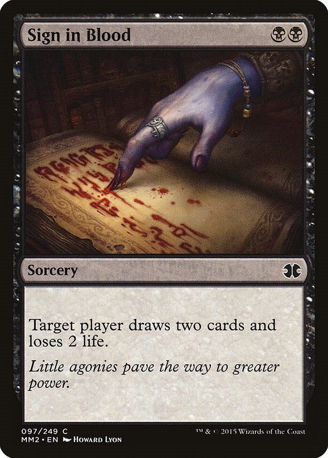 Image for Sign in Blood (Modern Masters 2015) (97) - Magic: The Gathering