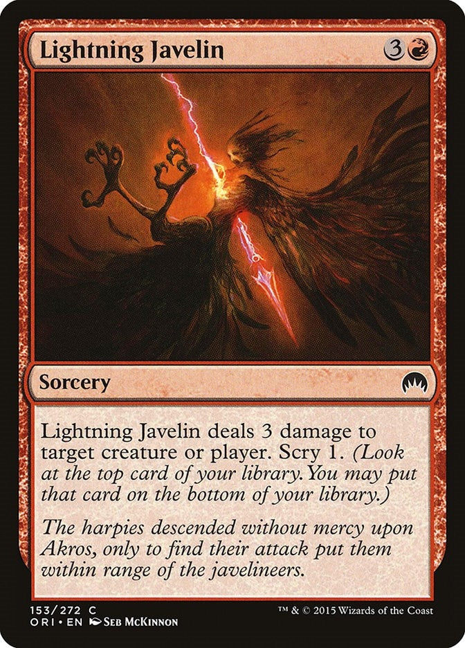 Image for Lightning Javelin (Magic Origins) (153) - Magic: The Gathering
