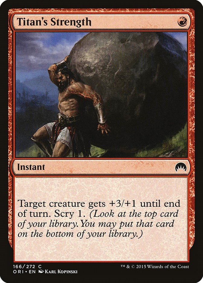 Image for Titan's Strength (Magic Origins) (166) - Magic: The Gathering