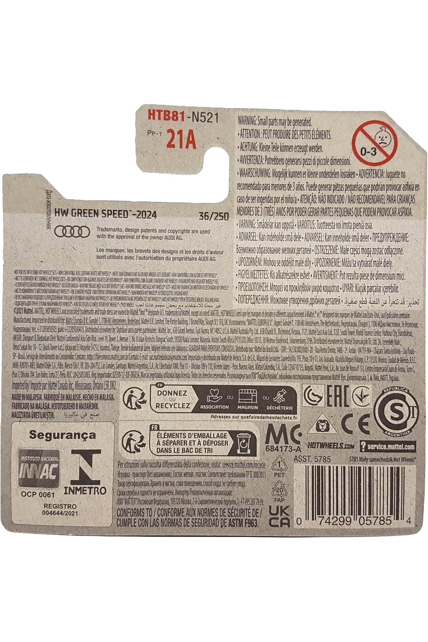 036/250 Hot Wheels - Audi RS E-Tron GT - HW Green Speed 4/10 - HTB81 2024 - Hot Wheels