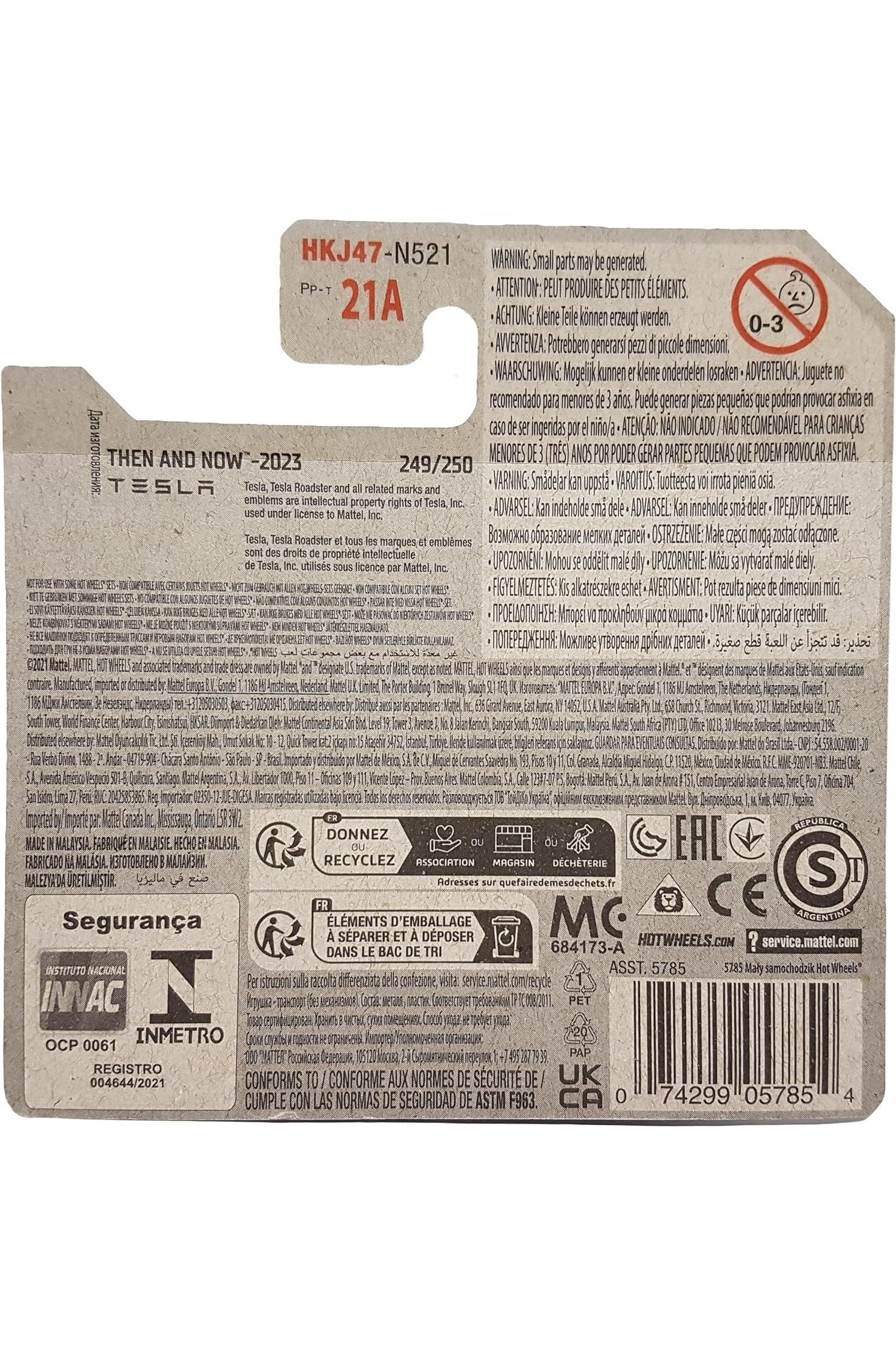 249/250 Hot Wheels - Tesla Roadster - Then And Now 9/10 - 2023 - HKJ47 - Hot Wheels