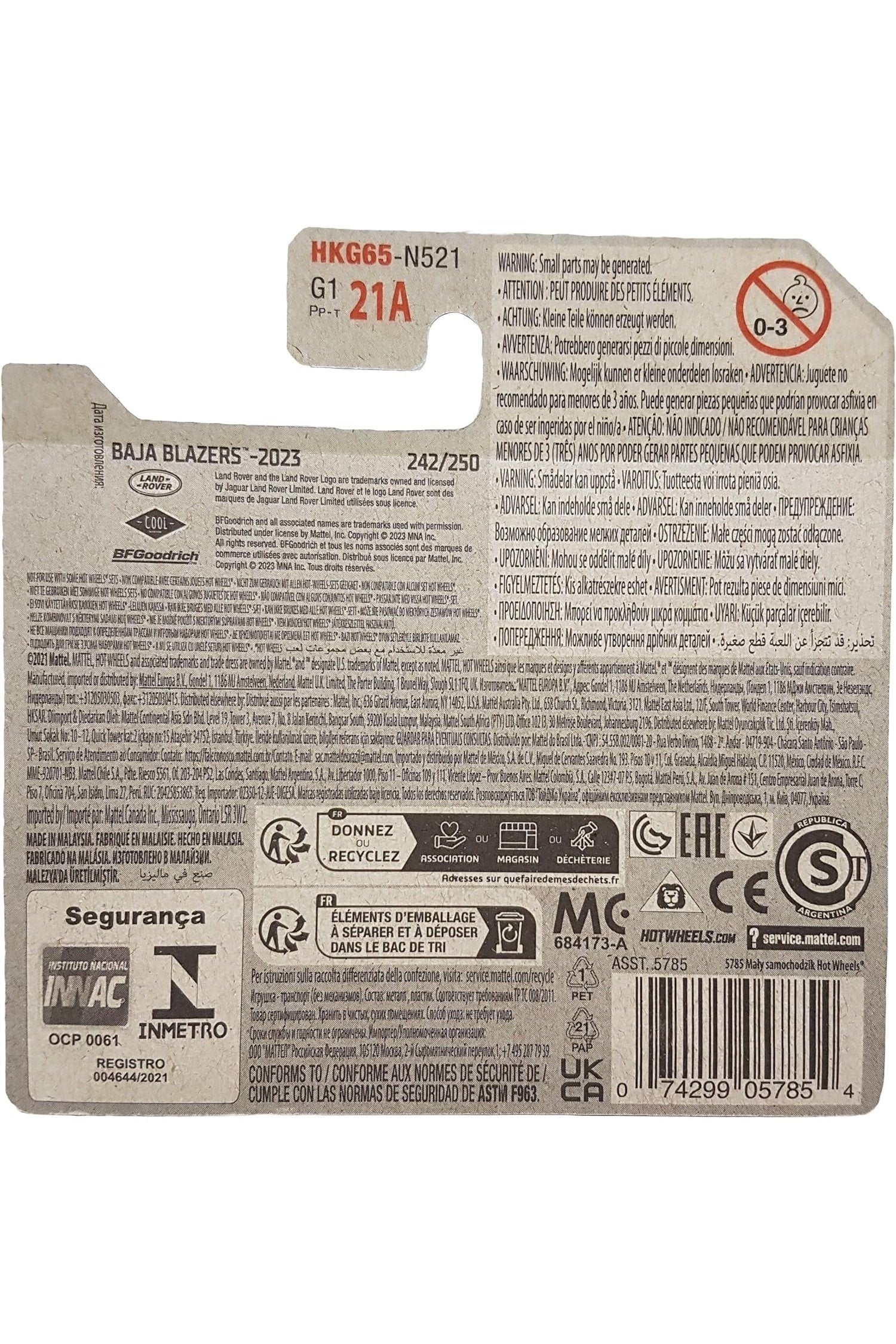 242/250 Hot Wheels land Rover Series 2 Baja Blazers 10/10 HKG65 - Hot Wheels