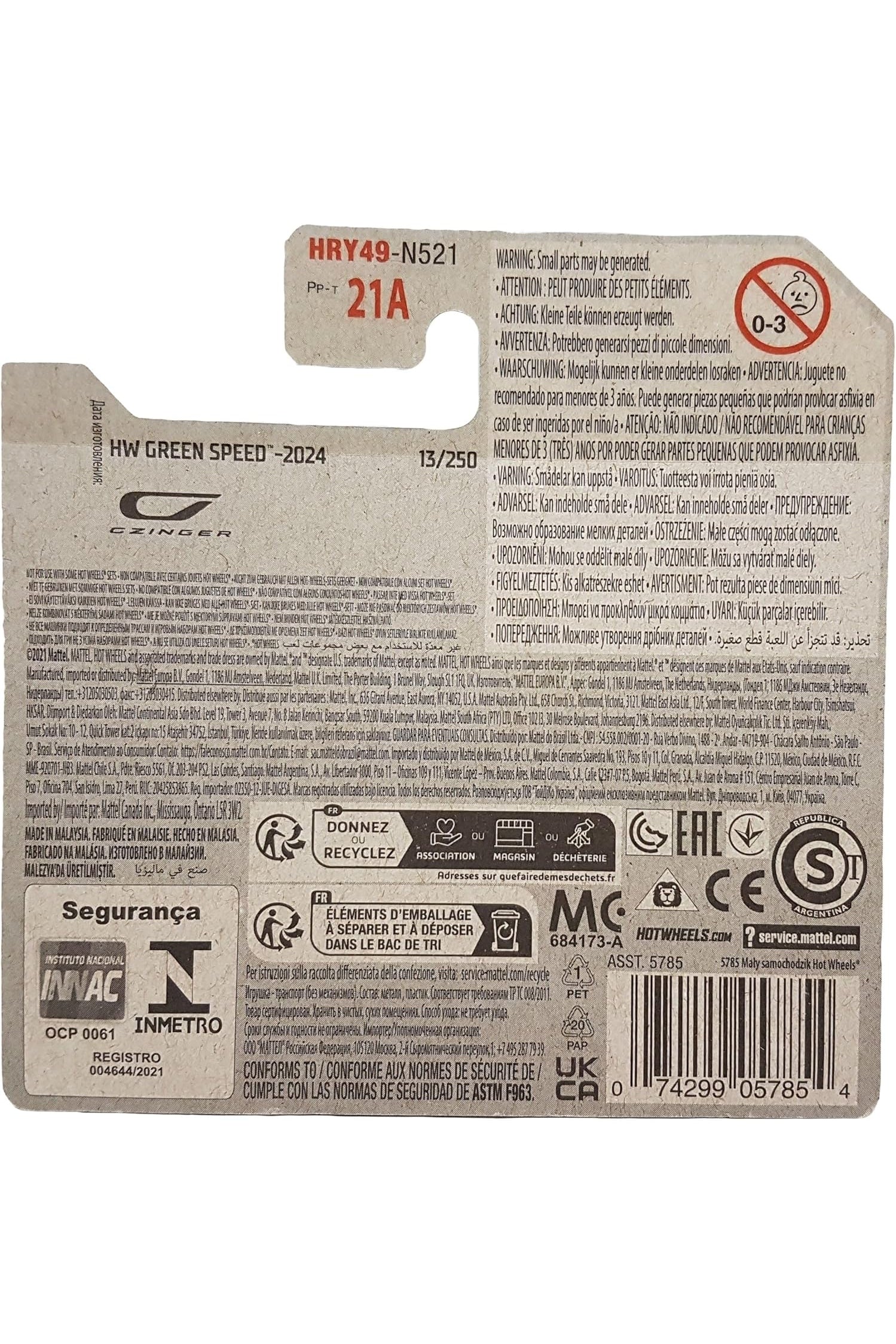 013/250 Hot Wheels - Czinger 21C - HW Green Speed 1/10 - HRY49 2024 - Hot Wheels