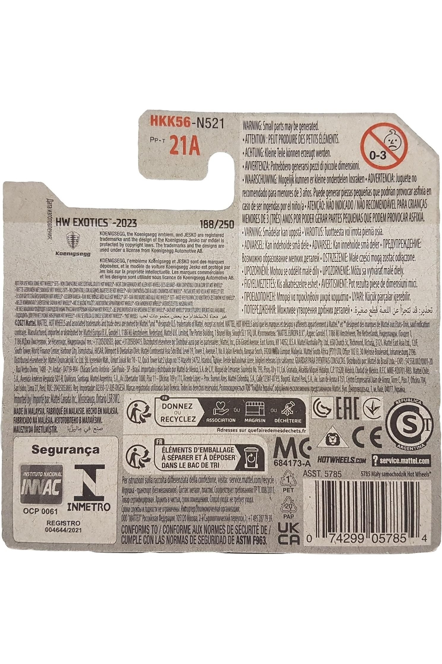 168/250 Hot Wheels Koenigsegg Gemera HW Exotics 4/10 HKK56-N521 - Hot Wheels