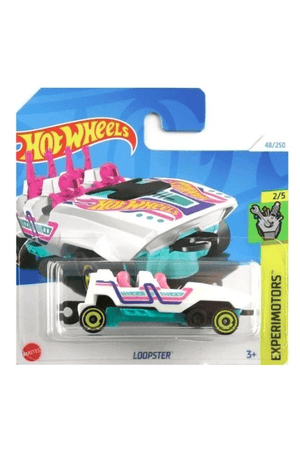 048/250 Hot Wheels Loopster (White Pink and Turquoise) 2/5 Experimotors - 2024 - Hot Wheels