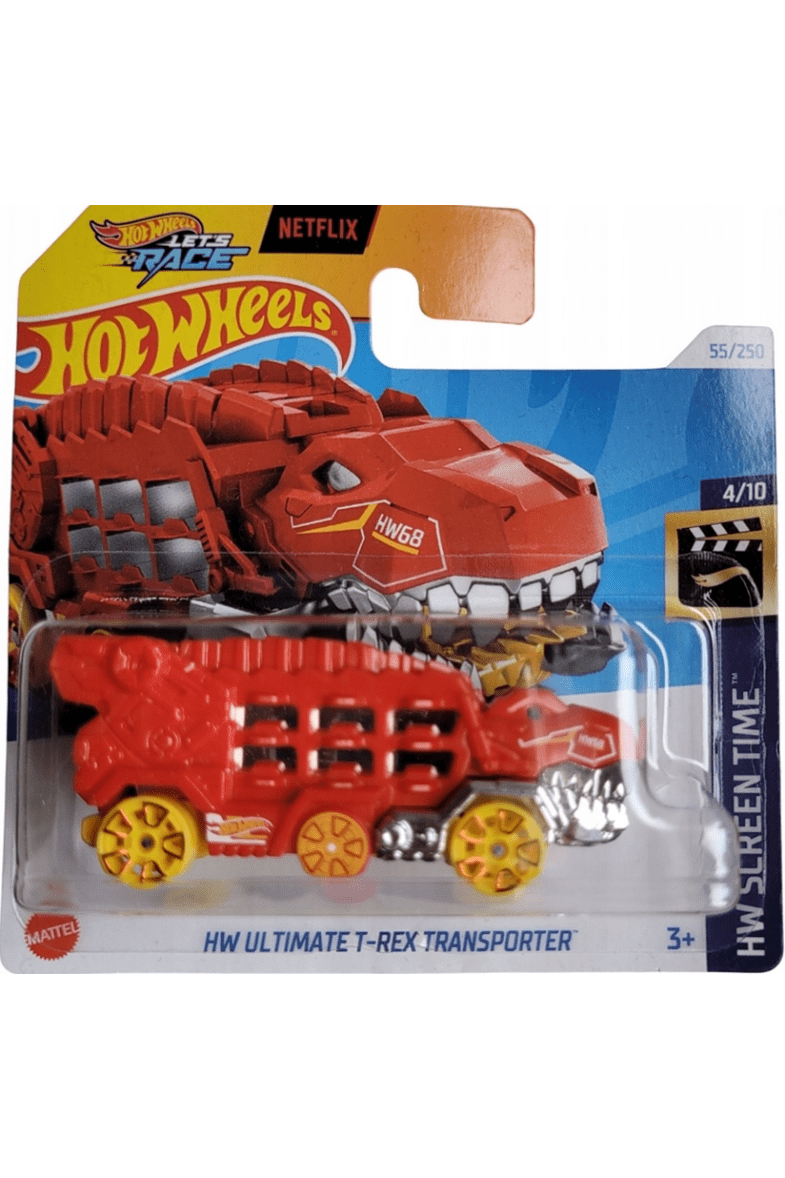 055/250 Hot Wheels - HW Ultimate T-Rex Transporter (Red & Yellow Let's Race) HW Screen Time 4/10 - 2024 HTC84