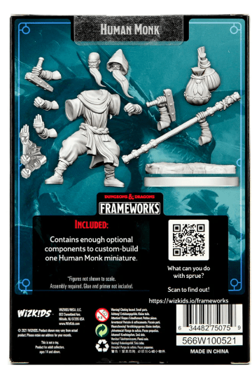Dungeons & Dragons Frameworks: Human Monk Male - Dungeons & Dragons