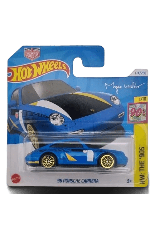174/250 Hot Wheels - ’96 Porsche Carrera (blue) - HW The ’90s 1/10 - HTB03 2024 - Hot Wheels