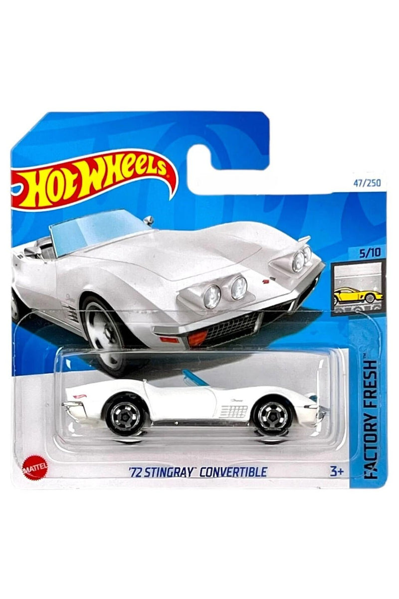 047/250 Hot Wheels - ’72 Stingray Convertible White- Factory Fresh 5/10 - HTC50 2024 - Hot Wheels