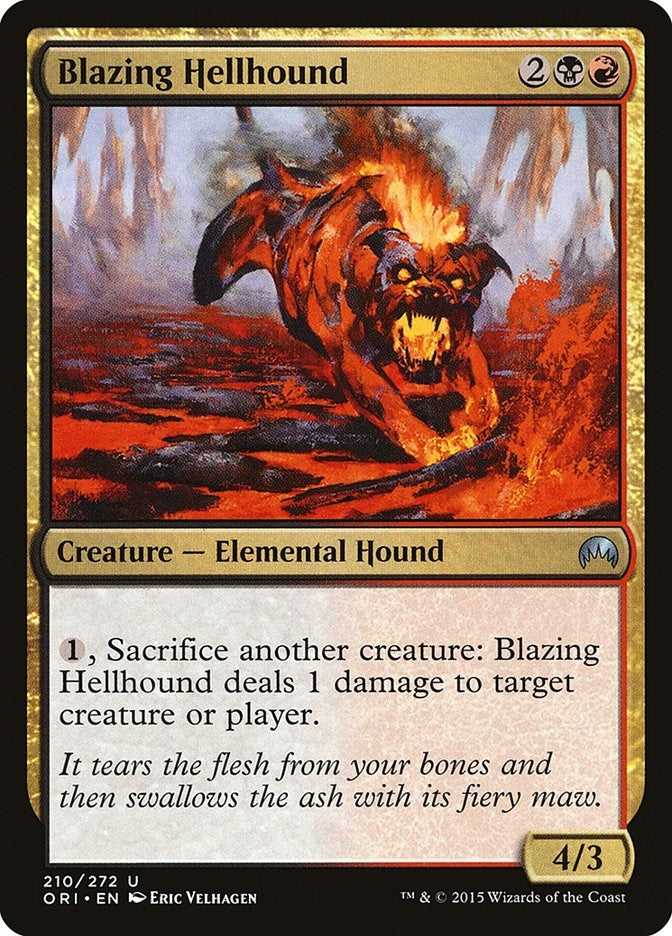 Image for Blazing Hellhound (Magic Origins) (210) - Magic: The Gathering