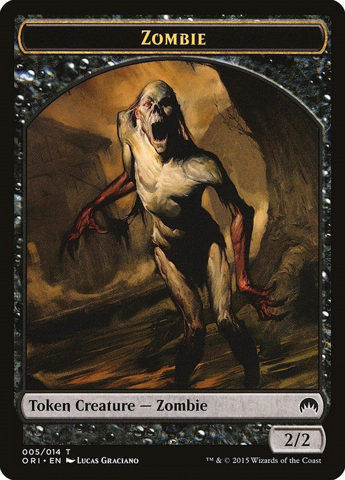 Image for Zombie Token (Magic Origins) (5) - Magic: The Gathering