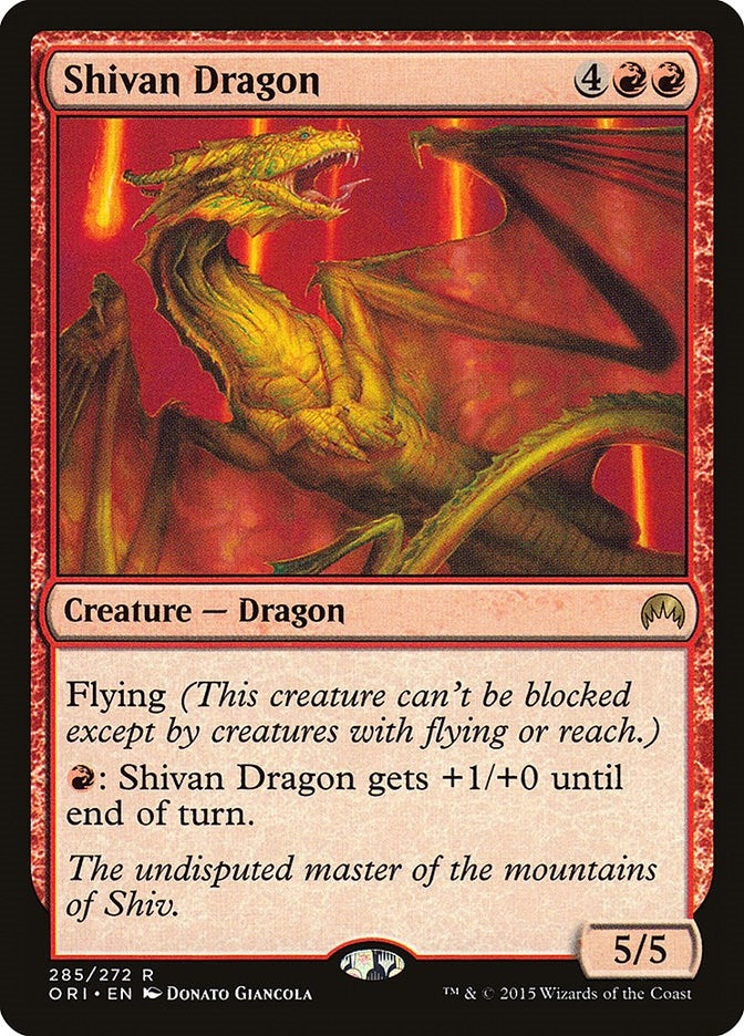 Image for Shivan Dragon (Magic Origins) (285) - Magic: The Gathering