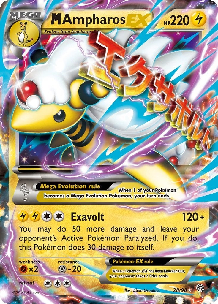 Image for M Ampharos EX (XY - Ancient Origins) (28/98) - Pokemon