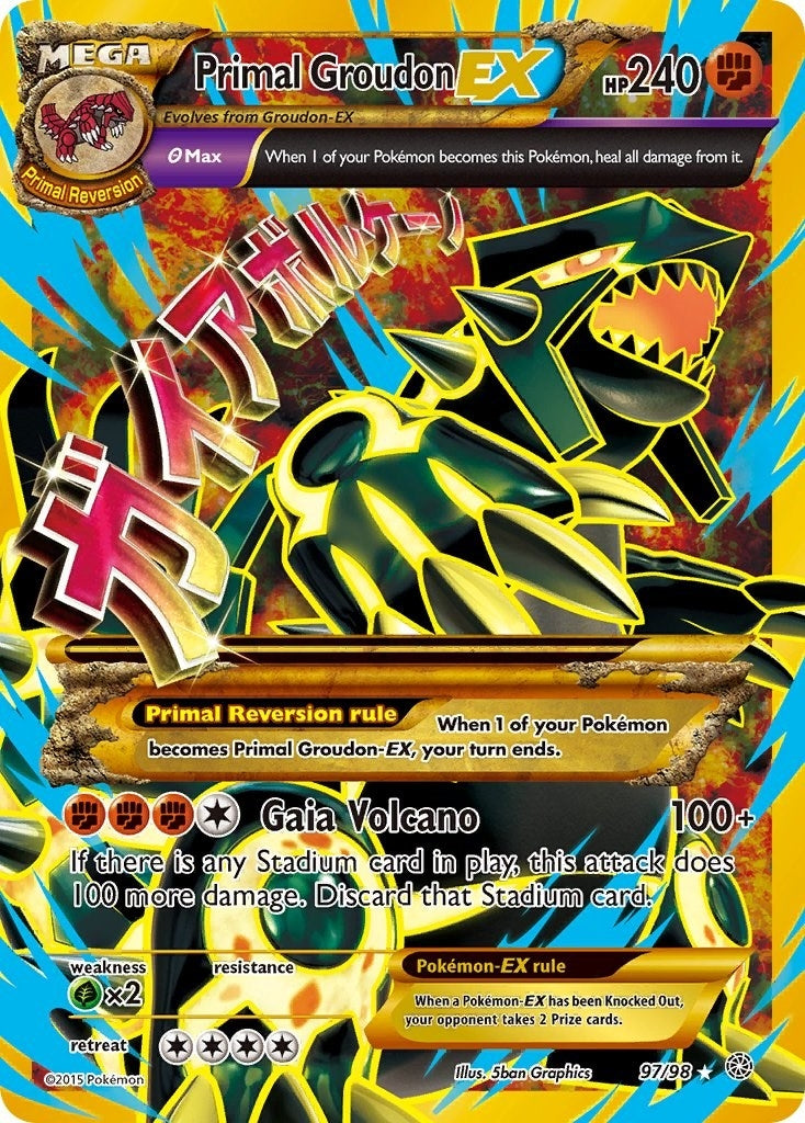 Image for Primal Groudon EX (Shiny Full Art) (XY - Ancient Origins) (97/98) - Pokemon