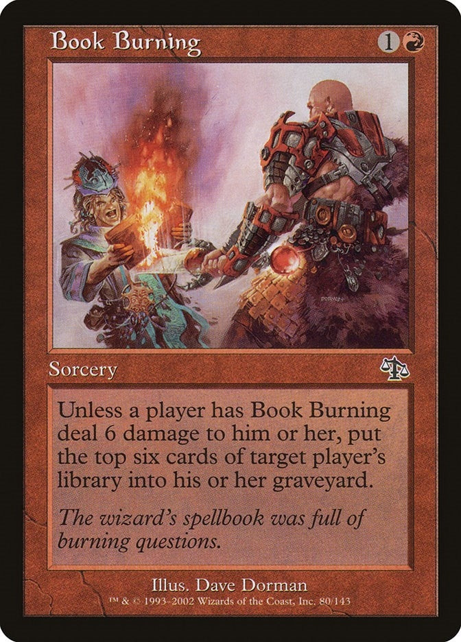 Image for Book Burning (Judgment) (80) - Magic: The Gathering