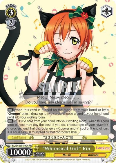 Image for "Whimsical Girl" Rin (Love Live! DX) (LL/EN-W01-004 RR) - Weiss Schwarz