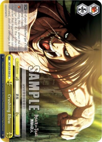 Image for Crushing Blow (Attack on Titan) (AOT/S35-E030 CC) - Weiss Schwarz