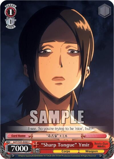 Image for "Sharp Tongue" Ymir (Attack on Titan) (AOT/S35-E080 C) - Weiss Schwarz