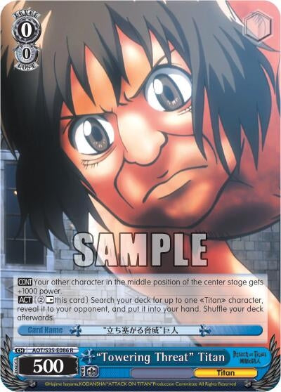 Image for "Towering Threat" Titan (Attack on Titan) (AOT/S35-E086 R) - Weiss Schwarz
