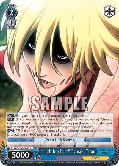Image for "High Intellect" Female Titan (Attack on Titan) (AOT/S35-E088 R) - Weiss Schwarz