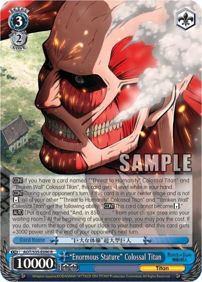 Image for "Enormous Stature" Colossal Titan (Attack on Titan) (AOT/S35-E090 R) - Weiss Schwarz