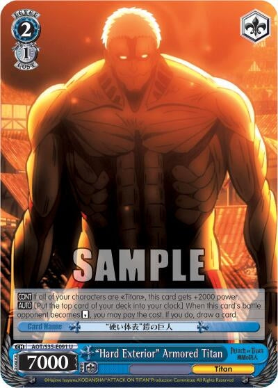 Image for "Hard Exterior" Armored Titan (Attack on Titan) (AOT/S35-E091 U) - Weiss Schwarz