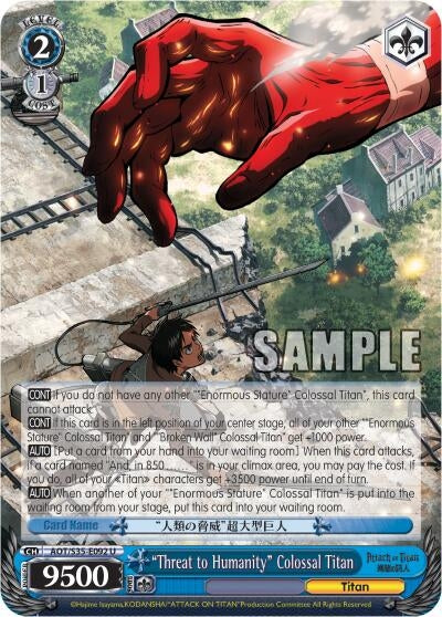 Image for "Threat to Humanity" Colossal Titan (Attack on Titan) (AOT/S35-E092 U) - Weiss Schwarz