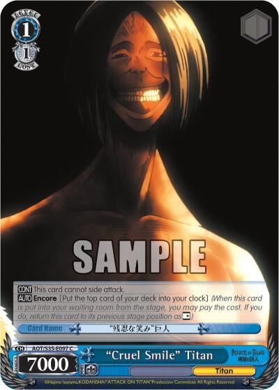 Image for "Cruel Smile" Titan (Attack on Titan) (AOT/S35-E097 C) - Weiss Schwarz
