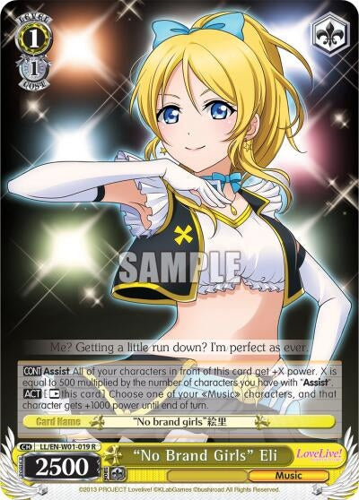 Image for "No Brand Girls" Eli (Love Live! DX) (LL/EN-W01-019 R) - Weiss Schwarz