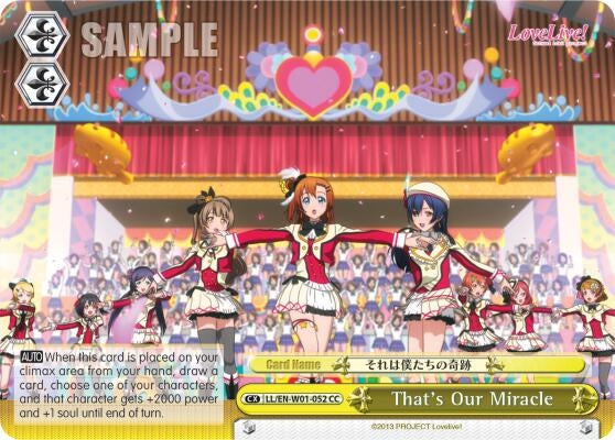 Image for That's Our Miracle (Love Live! DX) (LL/EN-W01-052 CC) - Weiss Schwarz