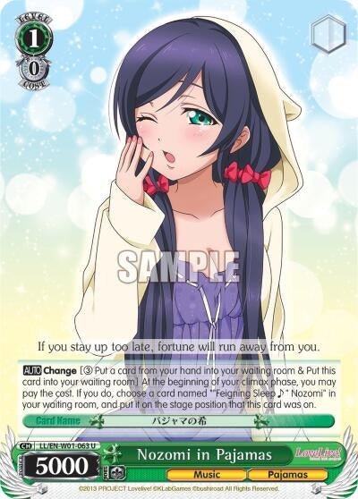 Image for Nozomi in Pajamas (Love Live! DX) (LL/EN-W01-063 U) - Weiss Schwarz