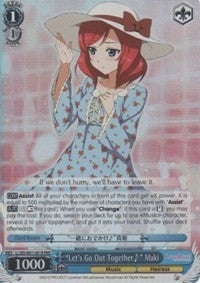 Image for "Let's Go Out Together~" Maki (RRR) (Love Live! DX) (LL/EN-W01-091R RRR) - Weiss Schwarz